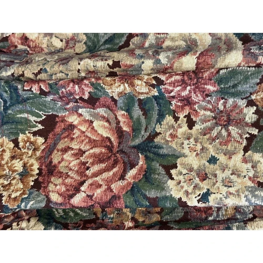 Vintage 3  Curtron 80” x 14”  Valance Floral Tapestry CottageCore Grannycore